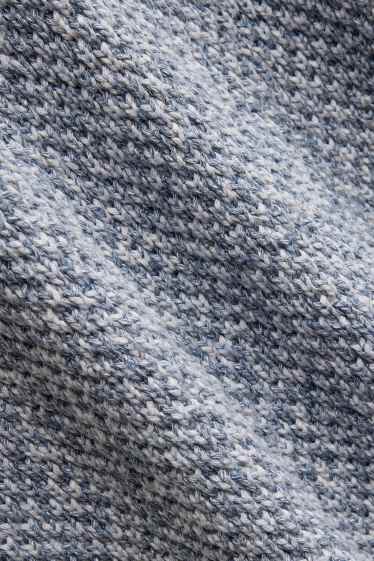 Herren - Pullover - strukturiert - blau / grau