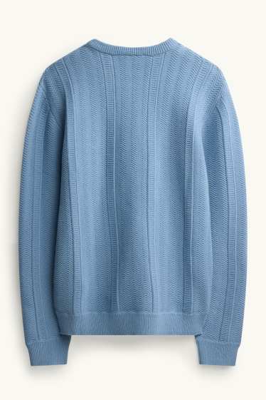 Home - Jersei - texturat - blau clar