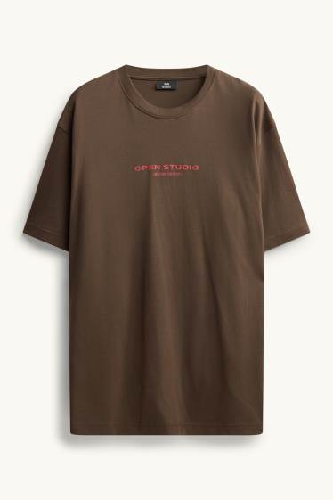 Herren - T-Shirt - Relaxed Fit - braun