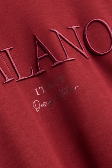 Damen - Sweatshirt - dunkelrot