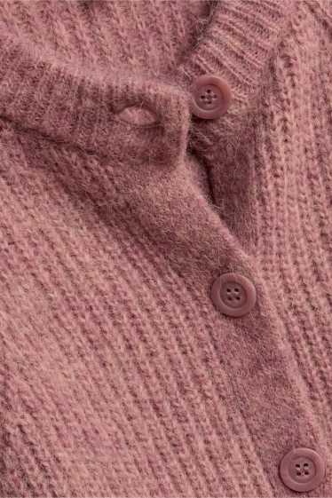 Dames - Vest - geribd - roze mix