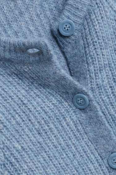 Dames - Vest - geribd - lichtblauw