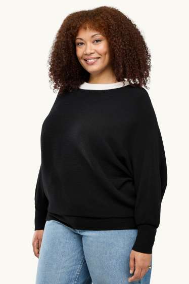 Femei - Pulover - reiat - negru