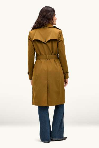 Damen - Trenchcoat - wasserabweisend - karamell