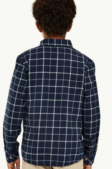 Bambini - Camicia - a quadretti - blu scuro / bianco