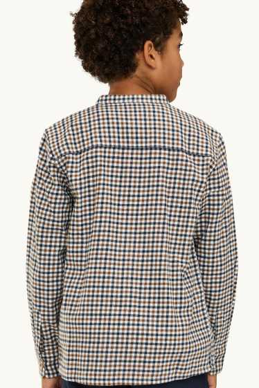 Bambini - Camicia - a quadretti - marrone / blu scuro