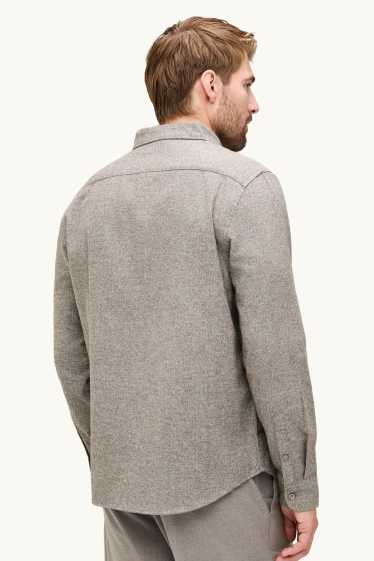 Herren - Hemd - Regular Fit - Button-down - beige-melange