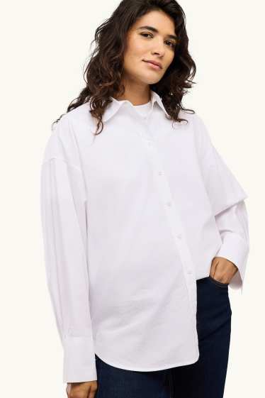 Dona - Brusa camisera - blanc neu