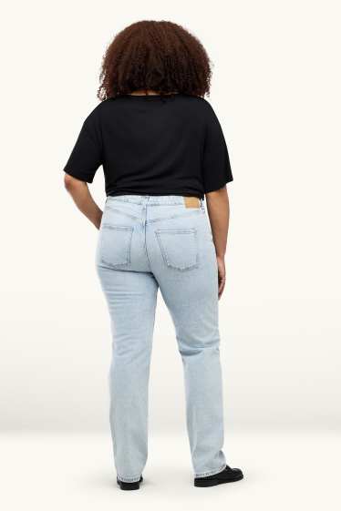 Dona - Straight jeans - high waist - texà blau clar