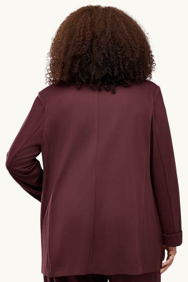 Dames - Lange blazer - curvy fit - bordeaux