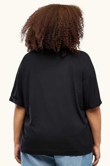 Femei - Tricou - relaxed fit - negru