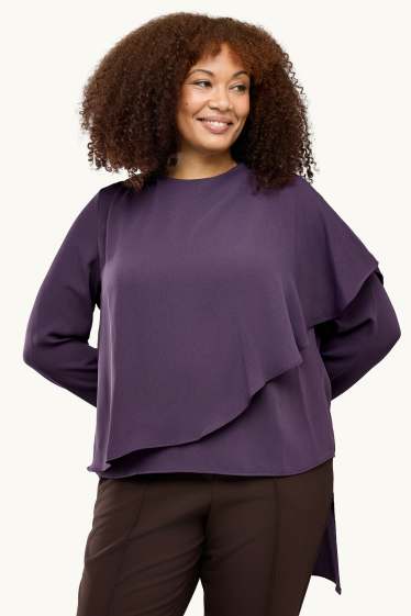 Femmes - Chemisier - look 2 en 1 - violet