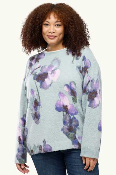 Dona - Jersei - de flors - verd clar
