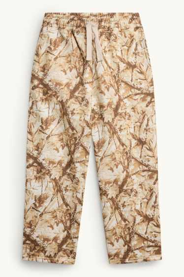 Herren - Jogginghose - Relaxed Fit - gemustert - hellbraun