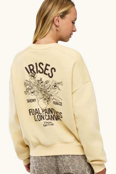 Femmes - Sweat Oversize - Vincent van Gogh - jaune clair