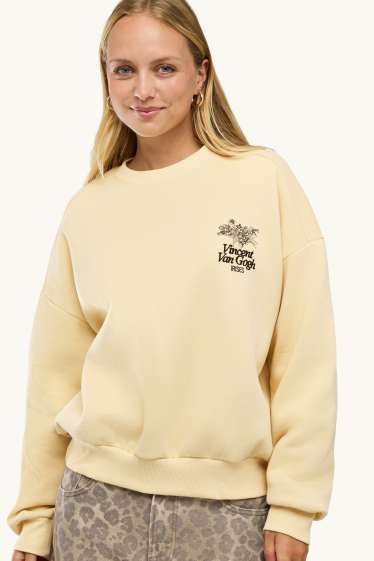 Femmes - Sweat Oversize - Vincent van Gogh - jaune clair