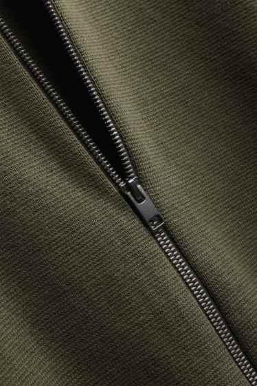 Herren - Strickjacke - khaki
