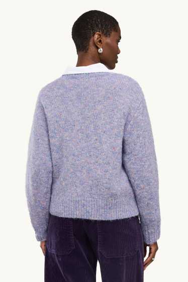 Women - V-neck jumper - lilac