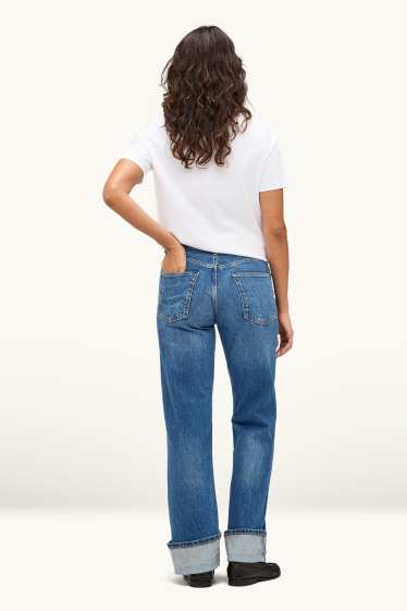 Femmes - Straight jean - high waist - Selvedge - jean bleu