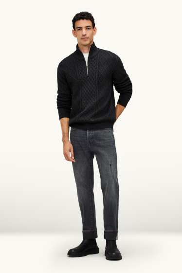 Herren - Straight Jeans - Selvedge - dunkeljeansgrau