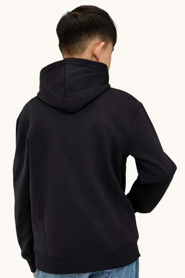 Enfants garçons - Skateur - sweat à capuche - noir / gris