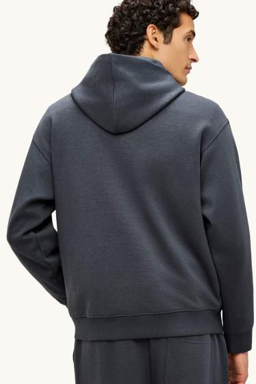 Hommes - Sweat à capuche - gris foncé