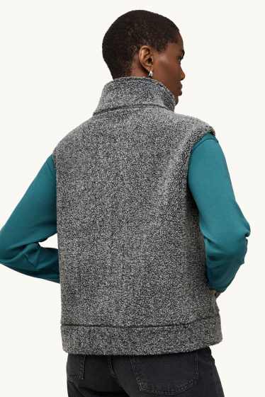 Femei - Veste de fleece - gri melanj