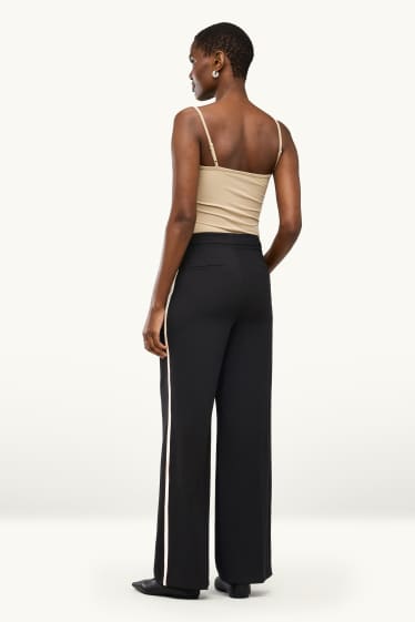Damen - Business-Hose - High Waist - Regular Fit - schwarz