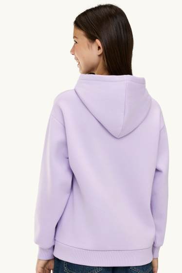 Enfants filles - Sweat à capuche - lilas