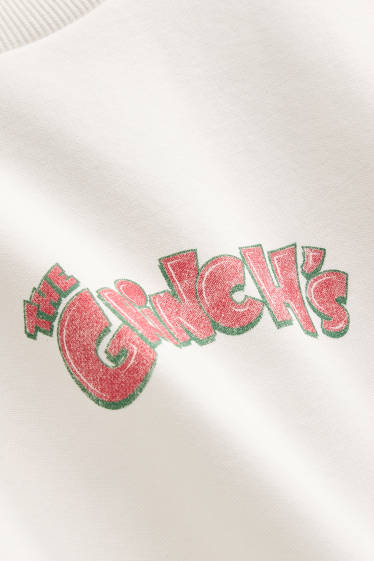 Herren - Weihnachts-Sweatshirt - Der Grinch - weiß