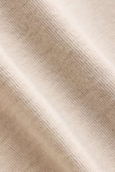 Damen - Langarmshirt - gerippt - hellbeige