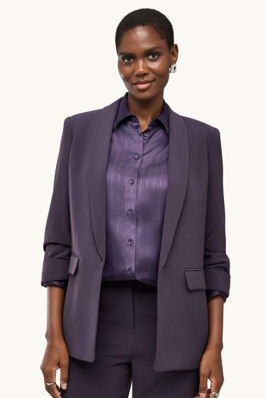 Femmes - Blazer de bureau - regular fit - violet