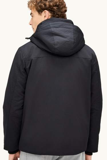Hommes - Veste à capuche - doublée - noir