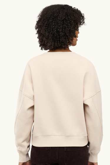 Dames - Sweatshirt - crèmekleurig