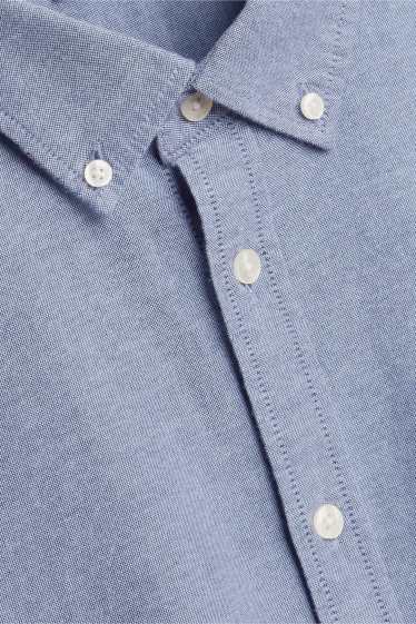 Men - Shirt - regular fit - button-down collar - blue