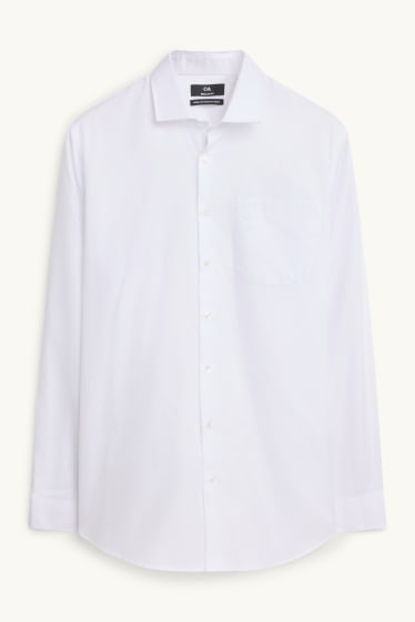 Uomo - Camicia business - regular fit - colletto alla francese - facile da stirare - bianco