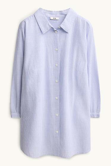 Donna - Blusa - a righe - blu / bianco