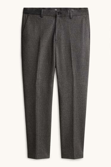 Hommes - Pantalon de costume - slim fit - texturé - gris anthracite