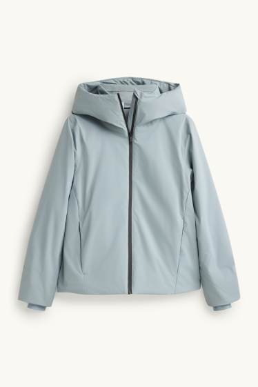 Femmes - Veste hardshell avec capuche - imperméable - bleu clair