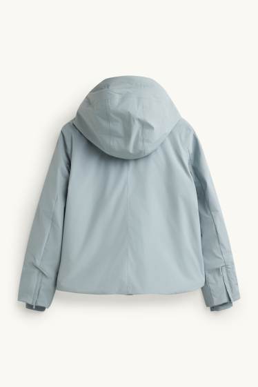Femmes - Veste hardshell avec capuche - imperméable - bleu clair
