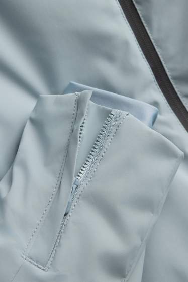 Femmes - Veste hardshell avec capuche - imperméable - bleu clair