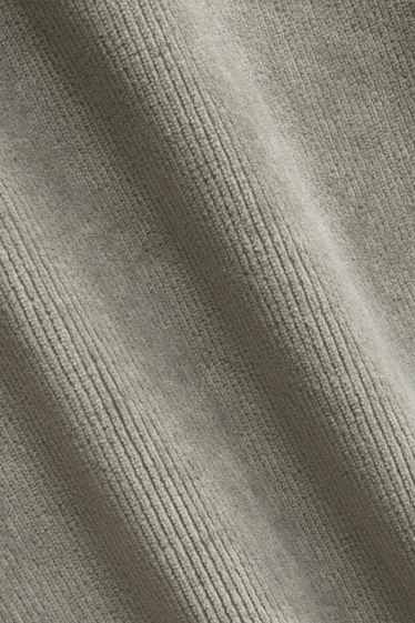 Herren - Jogginghose - Relaxed Fit - gerippt - khaki