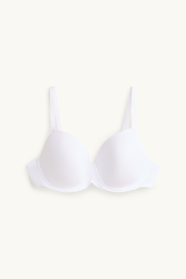 Femmes - Soutien-gorge avec armatures - DEMI - ampliforme - LYCRA® - blanc
