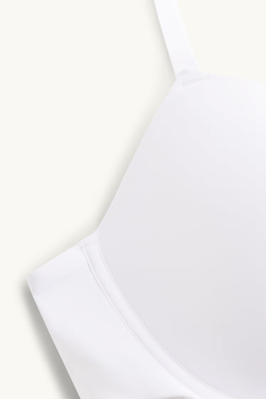 Femmes - Soutien-gorge avec armatures - DEMI - ampliforme - LYCRA® - blanc
