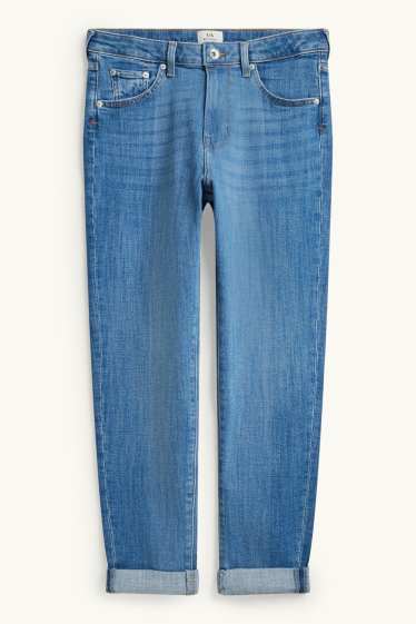 Dámské - Boyfriend jeans - mid waist - džíny - modré