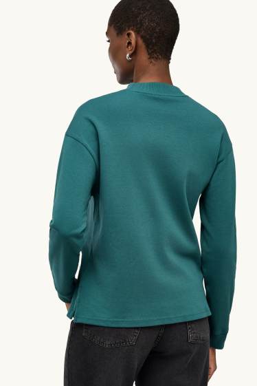 Femmes - Haut à manches longues - relaxed fit - bleu pétrole