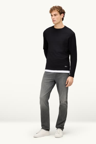 Bărbați - Slim jeans - LYCRA ® - denim-gri închis