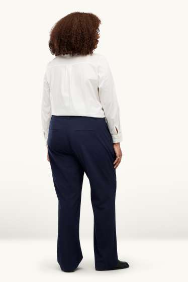 Damen - Business-Hose - Mid Waist - Straight Fit - Mix & Match - schwarz