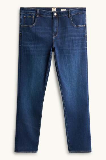 Femei - Slim jeans - talie medie - jeans modelatori - LYCRA® - denim-albastru