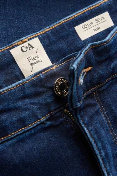 Femei - Slim jeans - talie medie - jeans modelatori - LYCRA® - denim-albastru